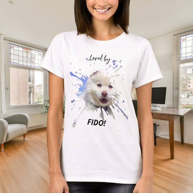 Camiseta Foto de perro salpicar humor divertido amor (Subido por el creador)