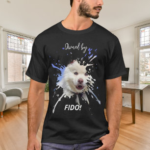 Camiseta Foto de perro salpicar humor negro