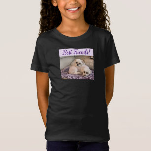 Camiseta Foto de perros hecha con maltés y shih zu