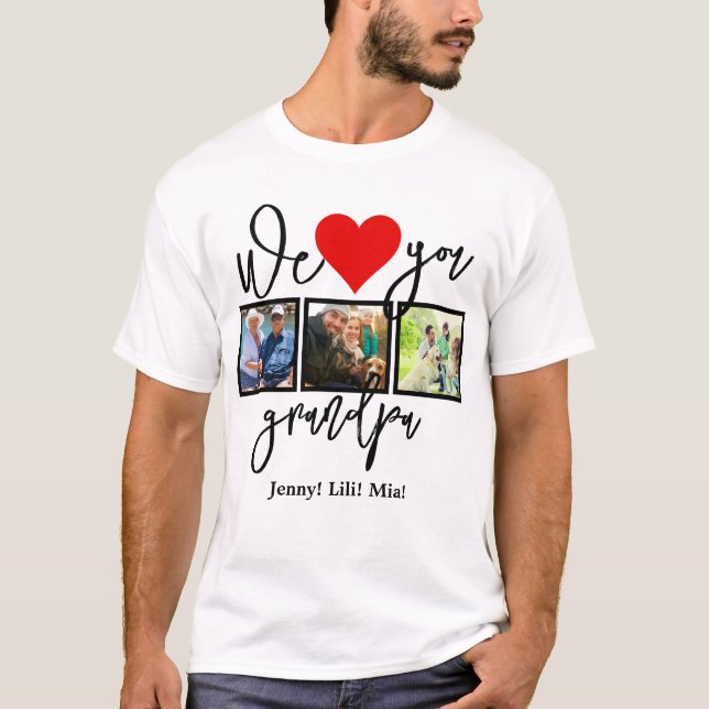 Camiseta Foto de Personalizado de escritura moderna | Te qu (Anverso)