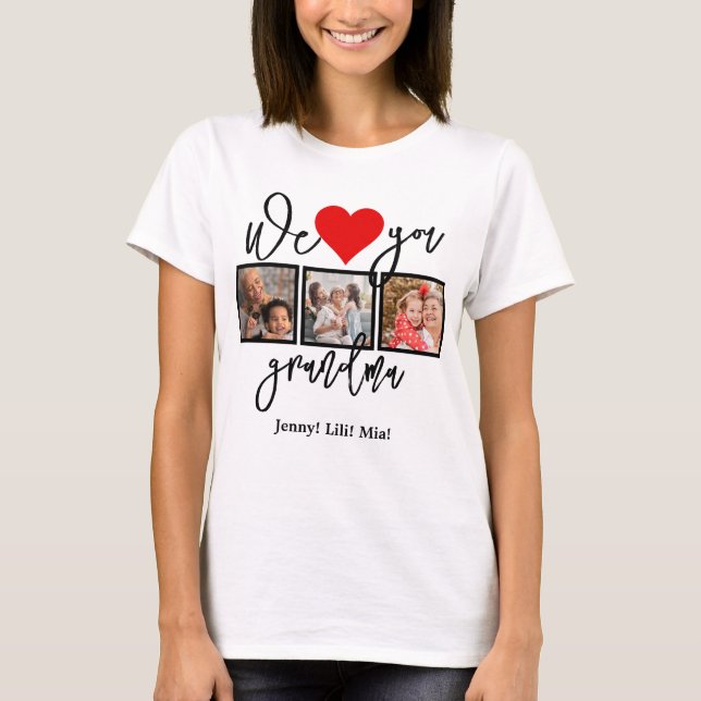 Camiseta Foto de Personalizado de escritura moderna | Te qu (Anverso)