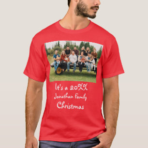 Camiseta Foto de personalizado de Navidades familiares mode