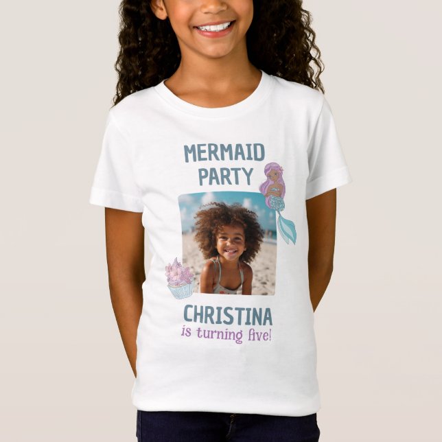 Camiseta Foto de Personalizado del partido de cumpleaños de (Anverso)