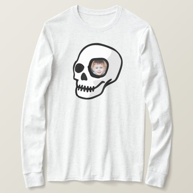 Camiseta Foto de personalizado El día aterrador de los muer (Anverso del diseño)