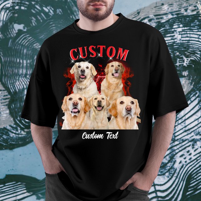 Camiseta Foto de personalizado retro perro Mascota de los a (Subido por el creador)