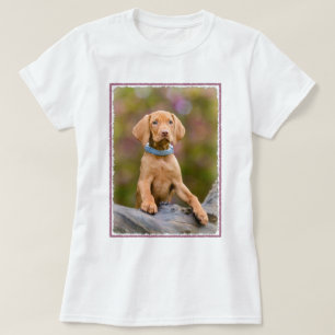 Camiseta Foto de picapia de perro húngaro de Vizsla, muy ti