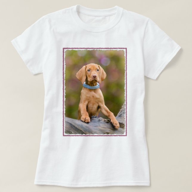Camiseta Foto de picapia de perro húngaro de Vizsla, muy ti (Diseño del anverso)