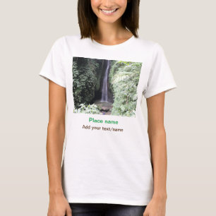 Camiseta foto de playa de agua océano agregar nombre texto 