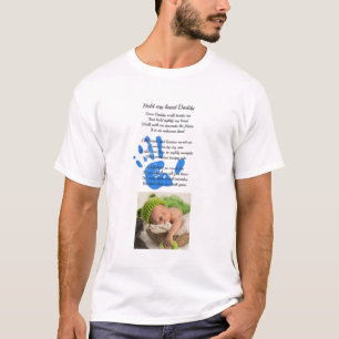 Camiseta Foto de poema de DAD - Sostengan mi huella de mano