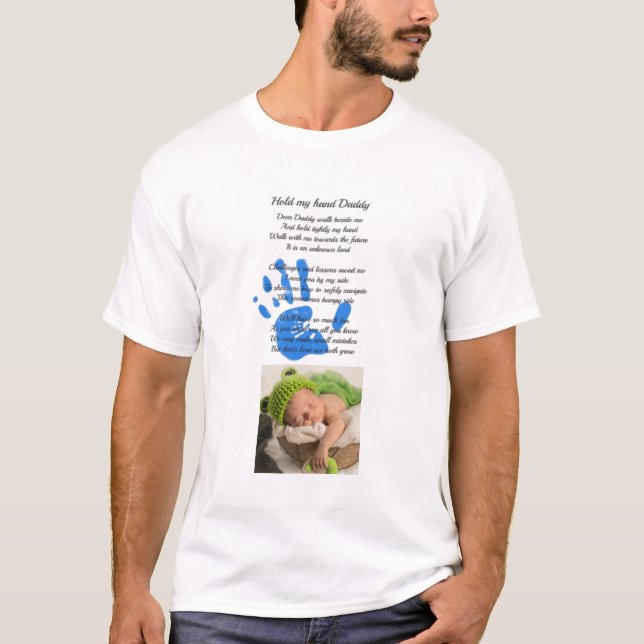 Camiseta Foto de poema de DAD - Sostengan mi huella de mano (Anverso)