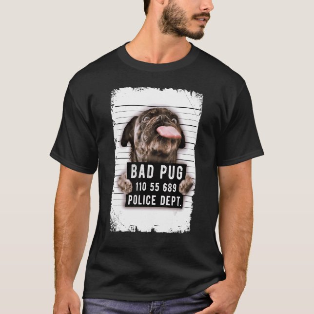 Camiseta Foto de Pug Mug (Anverso)