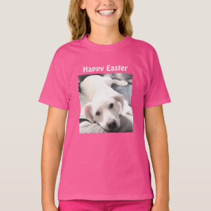 Camiseta Foto de pura raza blanca perro regalo de Pascua ro
