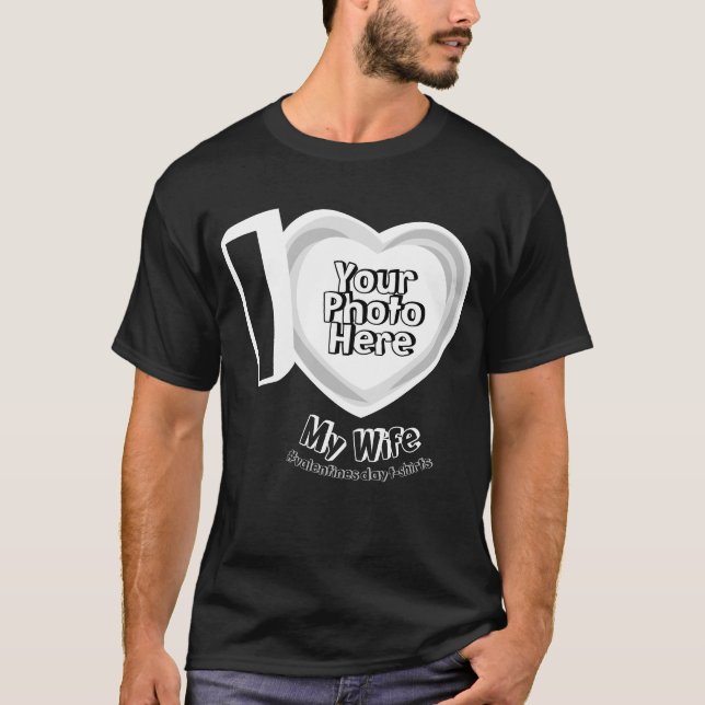 Camiseta Foto de recién casadas Amo a mi esposa por marido (Anverso)