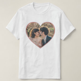 Camiseta Foto de San Valentín con forma de corazón o Person