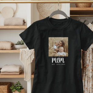 Camiseta Foto De Script Establecida Por Mamá