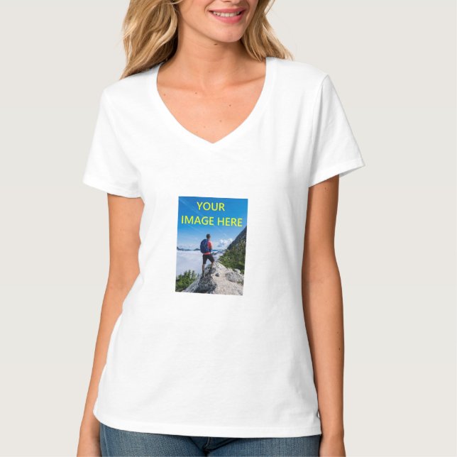 Camiseta Foto de su Personalizado, su imagen aquí Camisa, P (Anverso)