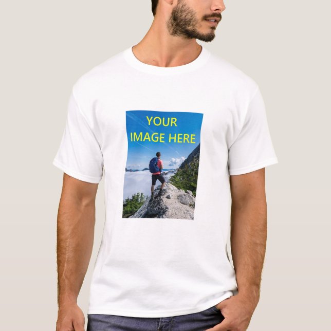 Camiseta Foto de su Personalizado, su imagen aquí Camisa, P (Anverso)