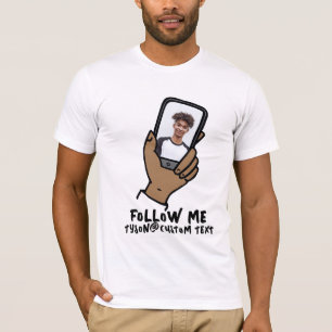 Camiseta Foto de teléfono de seguidor con influencia en med