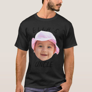 Camiseta Foto de texto de cara de bebé tío nuevo