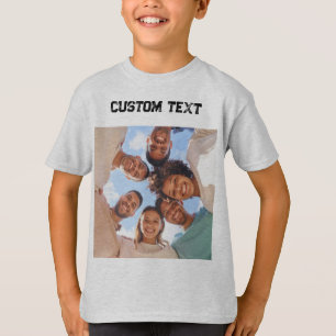Camiseta Foto de Texto Personalizado