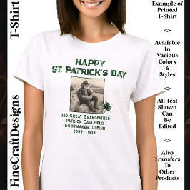 Camiseta Foto de texto personalizado, ADN irlandés Día de S