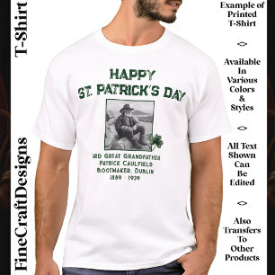 Camiseta Foto de texto personalizado, ADN irlandés Día de S