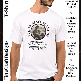 Camiseta Foto de texto personalizado, raíces irlandesas Día