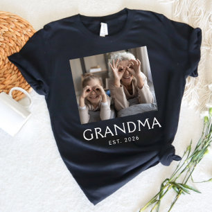 Camiseta Foto de tipografía establecida de la abuela