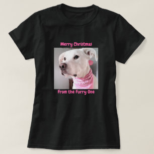 Camiseta Foto de un perro tímido con ojos llenos de negro