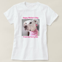Camiseta Foto de un perro tímido de cachorro blanco con ojo