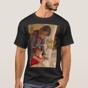 Camiseta foto de vacaciones familiares alegres beige año na