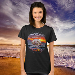 Camiseta Foto de vacaciones familiares en el atardecer de P