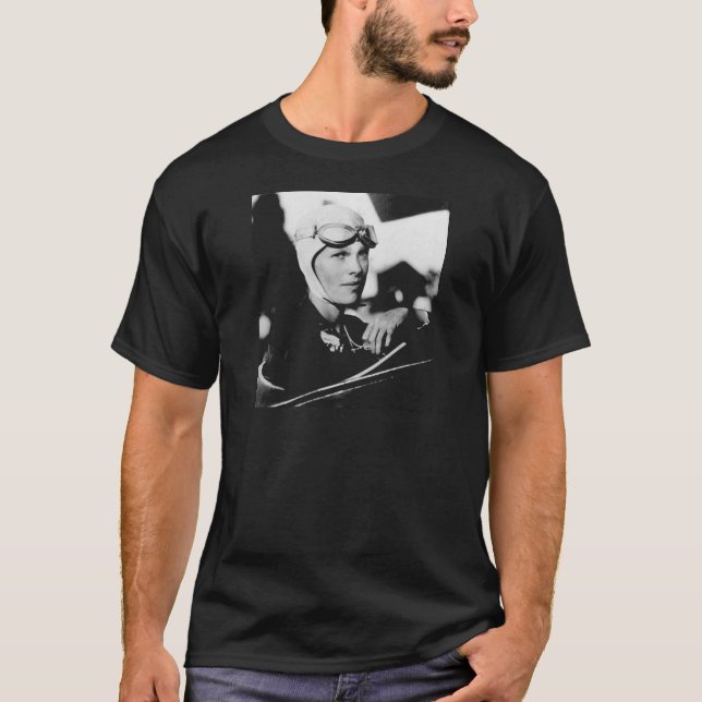 Camiseta Foto de Vintage Amelia Earhart (Anverso)