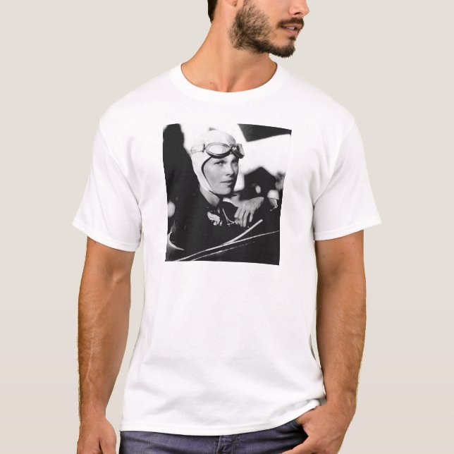 Camiseta Foto de Vintage Amelia Earhart (Anverso)