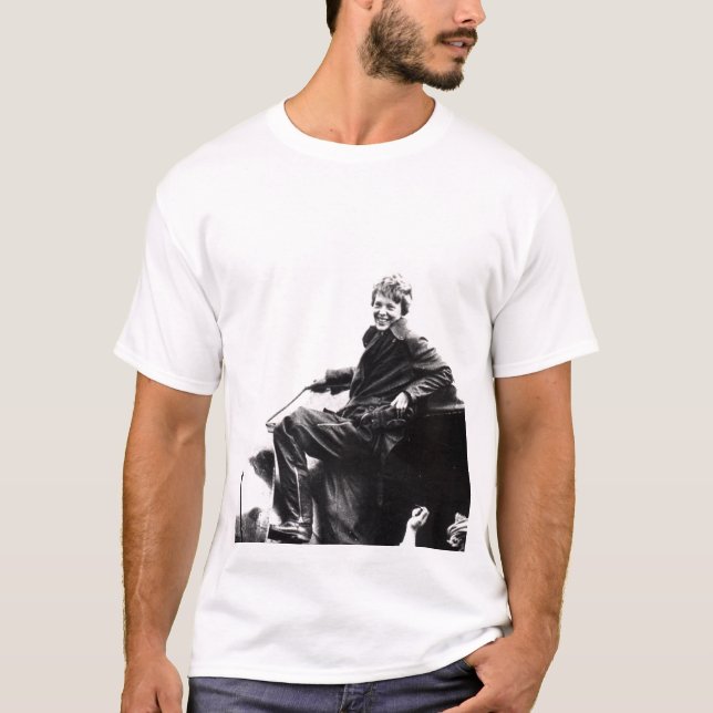 Camiseta Foto de Vintage Amelia Earhart (Anverso)
