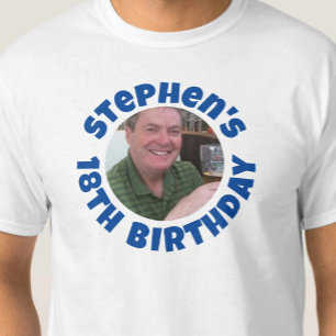 Camiseta Foto del 18 cumpleaños del hombre