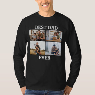 Camiseta Foto del Collage de fotos de Papá Noel Mejor Papá