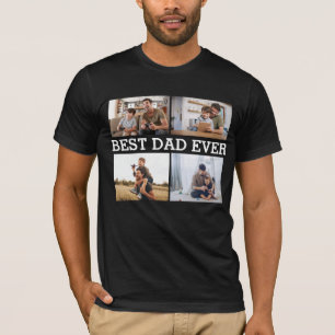 Camiseta Foto del Collage de fotos de Papá Noel Mejor Papá