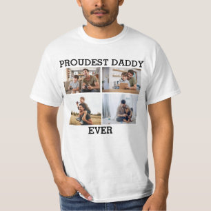Camiseta Foto del Collage de fotos del padre más orgulloso