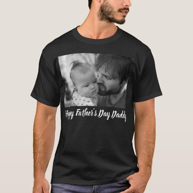 Camiseta Foto del Día del Padre personalizado  (Anverso)