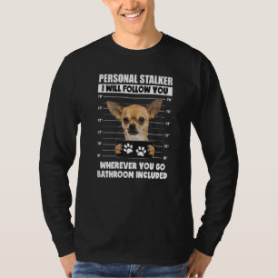 Camiseta Foto del dueño de un cachorro de perro chihuahua S