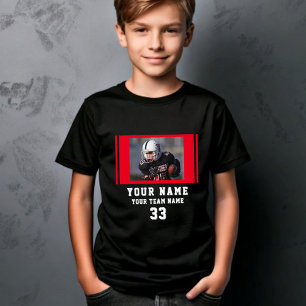 Camiseta Foto del equipo con nombre de jugador rojo
