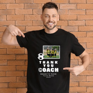 Camiseta Foto del equipo entrenador de fútbol gracias