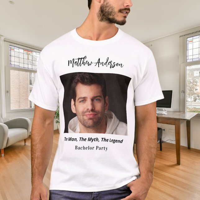 Camiseta Foto del hombre del partido del bachiller mito ley (Subido por el creador)