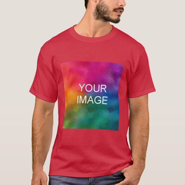 Camiseta Foto del logotipo "Cardinal Red Add Image" de moda (Anverso)