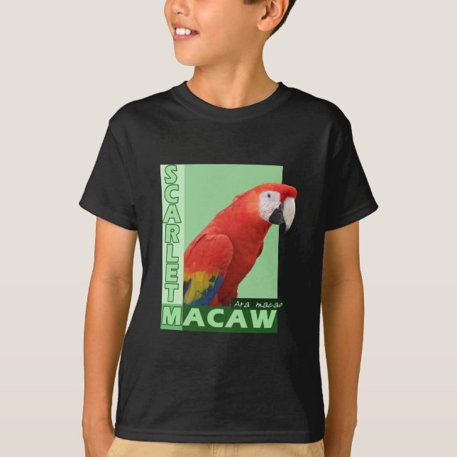 Camiseta Foto del Macaw del escarlata (Anverso)