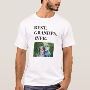 Camiseta Foto del Mejor Abuelo del Día del Padre