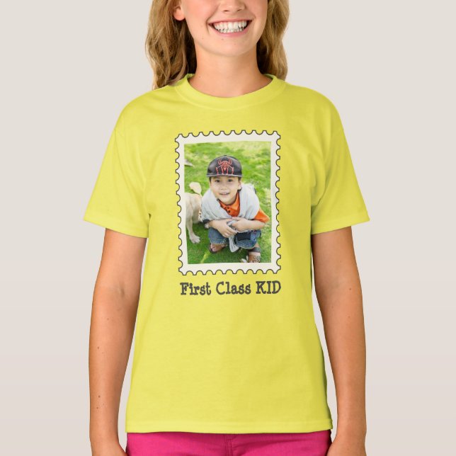 Camiseta Foto del mejor niño de la primera clase personaliz (Anverso)