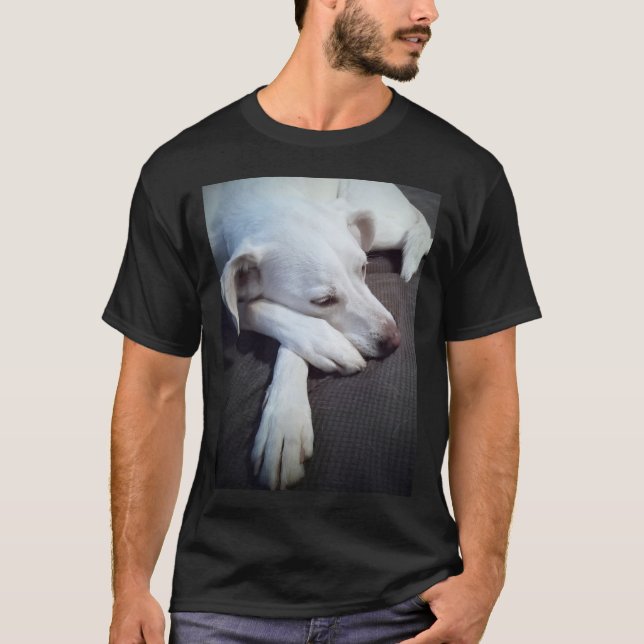 Camiseta Foto del perro durmiendo con hermosas patas grande (Anverso)