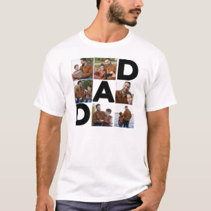 Camiseta Foto del Personalizado del Día del Padre Feliz